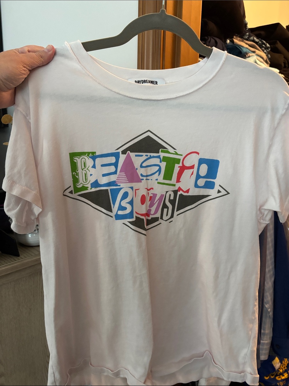 Daydreamer White Beastie Boys Colorblock Graphic Tee